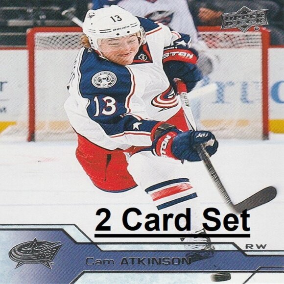 Cam Atkinson Columbus Blue Jackets NHL Hockey Card Collection - 2 Card Set - Picture 1 of 3